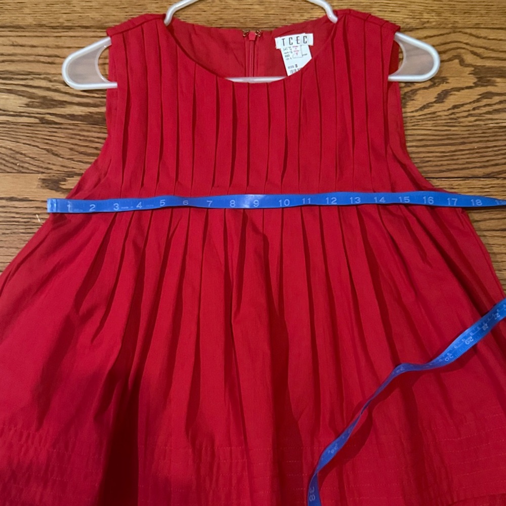 TCEC Red Sleeveless Pleated Top Size S NWT - Picture 11 of 12